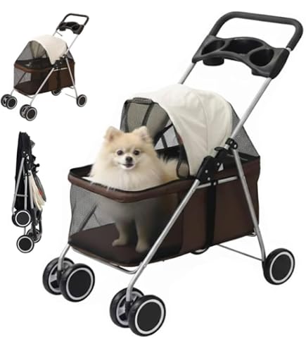 犬用品 JZOOOZ ペットカート 犬用カート 分離型 4輪 キャスター付き 後