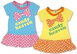 (キャンディヘブン)candy heaven 【candy heaven】 キャンディヘブン BIGリボン フリル付 チュニック 切り替えTシャツ ワンピ 100cm/110cm/120cm 120 