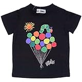2017年 夏物 はらぺこあおむし 天竺 風船柄 半袖Ｔシャツ THE WORLD OF ERIC CARLE ブラック◇90cm