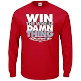 オハイオ州状態サッカーファン。Win the Whole Damn Thing。レッド長袖Tシャツ( sm-5 X ) 3L レッド