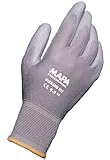 MAPA Ultrane 551 Polyurethane Palm Coated Glove, Work, 9-1/4 Length, Size 7, Gray (Bag of 12 Pairs) 