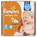 Pampers Simply Dry Size 5 Essential Pack 32 Nappies by Pampers