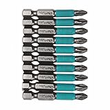 新しい10ピース1/4 "六角磁気アンチスリップ長いリーチ電動ドライバービットph2長さ50ミリメートル片面パワーツール