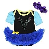 Baby Anna Princess Black Royal Blue Bodysuit Tutu Costume Large Black [並行輸入品]