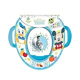 Disney Baby Donald Duck & Mickey Mouse Soft Padded Cushioned Toilet Trainer Seat With Handles in Blu