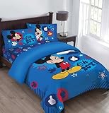 Disney Mickey Mouse Oh Boy Clubhouse Super Soft Luxury 4 Piece Full Size Reversible Comforter [並行輸入品