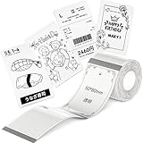 NIIMBOT ラベルメーカー本物のテープ2 x 3.15インチ（50 x 80 mm）プリンターステッカーペーパーB1/B1Pro/B2/B2Pro/B21/B21Pro/B31ラベルメーカーの自己粘着 95枚入り/巻 （ブラックテキスト/透明）