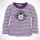Ralph Lauren（ラルフ ローレン）ボーダー コットン Ｔシャツ 長袖（紫色）【月齢：1歳－2歳】（並行輸入品） (24M（2歳）, 紫色)