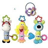 2017新しい4pcsベビー動物ラトルギフトセットCartoon Film動物誕生日ギフトボックス梱包for 0 – 36ヶ月新生児幼児キッズ