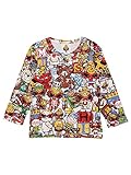 (マイファーストヒステリック) MY FIRST HYSTERIC オーガニックフライス HYSTERIC TOYLAND総柄 ロングTシャツ 90cm ホワイト