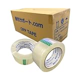 OPPテープ 48×100m 幅48mm 厚み45μ 幅48mm 長さ100ｍ 透明 茶 梱包 発送 tape【OPP45C-1】 (50, 透明（Clear）)