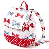 ベビーリュック 赤ちゃん 日本製 ポルカドットとストライプのフレンチリボン(アイボリー) B1603100