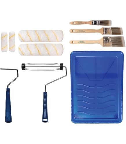 YLTOLOO 10-Piece Paint Roller Kit – 6 Inch Microfiber & Foam Covers With 2 Frames, For Walls, Doors, Cabinets