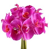 GTidea 造花 胡蝶蘭 花束 ギフト シルクフラワー ウェディング ブーケ インテリア 玄関 飾り(1束12本)　