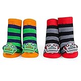 Waddle Rattle My First Baby Socks 2 Pairs靴下FuzzyドレスUnique Holiday Gift Idea新生児0 – 12 カラー: レッド