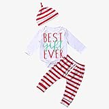 (プタス)Putars ベビー服 子供服 上下セット ロンパース 女の子 男の子 長袖 クリスマス BEST GIFT EVER 可愛い 秋 冬 新生児 歩行服 出産お祝い 記念日 プレゼント 0-1