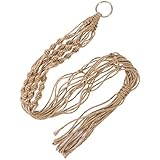 OUNONA 植物ハンガー 植物の花ポット 吊るす コットン 植物ハンガーネット 天井 屋内屋外植物ホルダ ボヘミアンスタイル（ヘンプロープ）