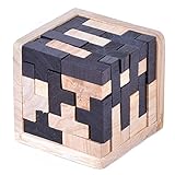 【 Alnair 】 木製 立体 パズル テトリス 積み木 組み合わせ 論理パズル 幼児の 知的玩具 知育 玩具 54T
