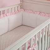 Carousel Designs French Gray and Pink Damask Crib Bumper by Carousel Designs
