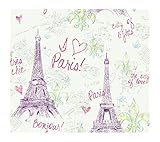 York Wallcoverings PW3911 Girl Power 2 Paris Wallpaper, White Background/Purple/Green [並行輸入品]