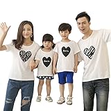 （JUTAOPIN）親子 お揃い tシャツ 親子 ペアルック 親子ペア パパ 半袖 夏 Ｔシャツ ゆったり ラブ ベビーロンパース mka5309a-ママ-2XL