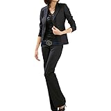 Amazon パンツスーツ リクルートスーツ レディススーツ ネイビー ウォッシャブル 就活 7号 上下別サイズ対応スーツ パンツスーツ 通販