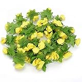 amzmonnsuta 2メートル造花のバラの葉つるアイビーガーランド