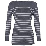 JoJo Maman Bebeジョジョママンベベ(イギリス)/Breton Jumper ブレトンマタニティニット/UKサイズS(日本サイズM)/チャコール/B4572CSSS