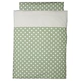 洗えるお昼寝布団 5点セット 日本製 ポルカドット 園児用敷布団 ブラウンバッグ (グリーン)