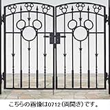 リクシル　新日軽　ディズニー門扉　角門柱式　ミッキーA型　0610　両開き　『リクシル』 ブラック