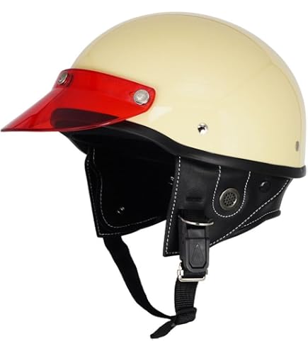 Amazon.co.jp: Woljay Half Cap Helmet Bicycle Jet Retro Cruiser