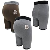 3822 マタニティ あったか パンツ 3分丈 お花のワンポイント 幅広のマチで締め付けない<br/> 【ローズマダム rosemadame マタニティー】 pants ショーツ M-L ブラウン