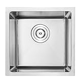 14" Bar Sink Phoenix PLZ-05 Undermount 18 Gauge Stainless Steel Square Kitchen Sink with Tight Radiu