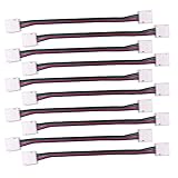 LitaElek 4ピン防水SMD 5050 RGB LEDテープコネクタ延長ケーブル10mm幅防水RGB 5050 LEDストリップ用半田レス接続ケーブル-17cm（10個）