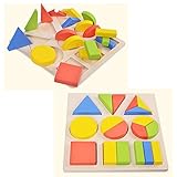 Linyuan 安定した品質 Wooden Puzzle Geometric Shapes for 3 Year Old and Up Perfect Christmas Gift