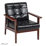 脚付 1人掛けソファー 落ち着いた 色合い の ソファー お洒落 な 椅子 SOFA ソファー シャーク1P ブラック