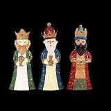 ホームアクセントHolidayインドア/アウトドア52で。LED照明付き3ワイズマン3点セット