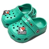 サンダル ビーチサンダル クロックス風 子供用 ILOVE papa&mama キッズ ベビー 男の子 女の子　fpo-475813グリーン15cm