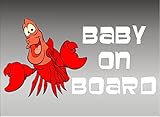 Sebastian Baby On Board the Little Mermaid車デカール、ウィンドウステッカーグラフィックス