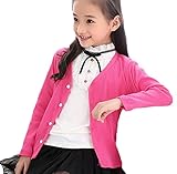 Snone子供服 シンプル 無地 カーディガン 長袖 ニット セーター 女の子 男の子 兼用 vネック 防寒 春秋 通学 普段着