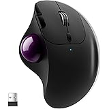 【2023年 トラックボール ワイヤレス Ewin マウス ボール 2.4GHz/Bluetoothに両対応 トラックボールマウス 親指 静音タイプ 高精度 2段階DPI切替 エルゴノミクス 3台同時接続 レシーバー付属 無線マウス 7ボタン 進む/