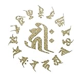 Sticker Shop Haru 梵字サークルステッカー 【キリーク】 ゴールドラメ 12cm