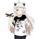 MZYSTJ 艦隊これくしょん 北方棲姫 ほっぽちゃん 印象Tシャツ コスプレ衣装 男女兼用 夏服 (Tシャツ-B,XXXL)