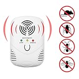 nnda Co超音波インドア電子Anti MosquitoラットMice PestバグRepeller EU /米国プラグ、ABS (ホワイト)