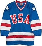 USA 1980オリンピックMiracle on Ice AwayブルーHockey Jersey (大人用サイズ) カラー: ブルー