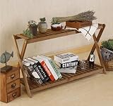 花スタンド屋内 フラワースタンドバルコニーリビングルーム木製フラワーシェルフ2層プラントラックシューズラック (サイズ さいず : 120cm)