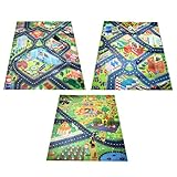 GRALARA子供　キッズ　プレイマット　クロール　カーペット　折りたたみ　知育玩具　親子ゲーム　贈り物 　３セット入り