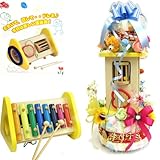 木製メタロフォン付き！『森の音楽会☆おむつケーキ』 エドインターの知育玩具 S