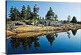 Mike Grandmaisonプレミアムthick-wrapキャンバス壁アートプリントツリーの反射というタイトルの水、Georgian Bay、オンタリオ、カナダ 48" x 32" 2169335