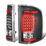 Auto Dynasty 20-LED テールライト ブレーキランプ シボレー シルバラード 1500 2500HD 3500HD 2007-2013 運転席側 助手席側 ブラックハウジング クリアレンズ